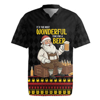 Funny Santa Claus Rugby Jersey It's The Most Wonderful Time For A Beer - Wonder Print Shop