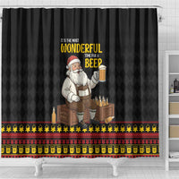 Funny Santa Claus Shower Curtain It's The Most Wonderful Time For A Beer - Wonder Print Shop