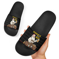 Funny Santa Claus Slide Sandals It's The Most Wonderful Time For A Beer - Wonder Print Shop
