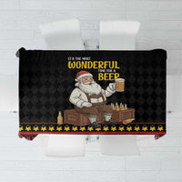 Funny Santa Claus Tablecloth It's The Most Wonderful Time For A Beer - Wonder Print Shop