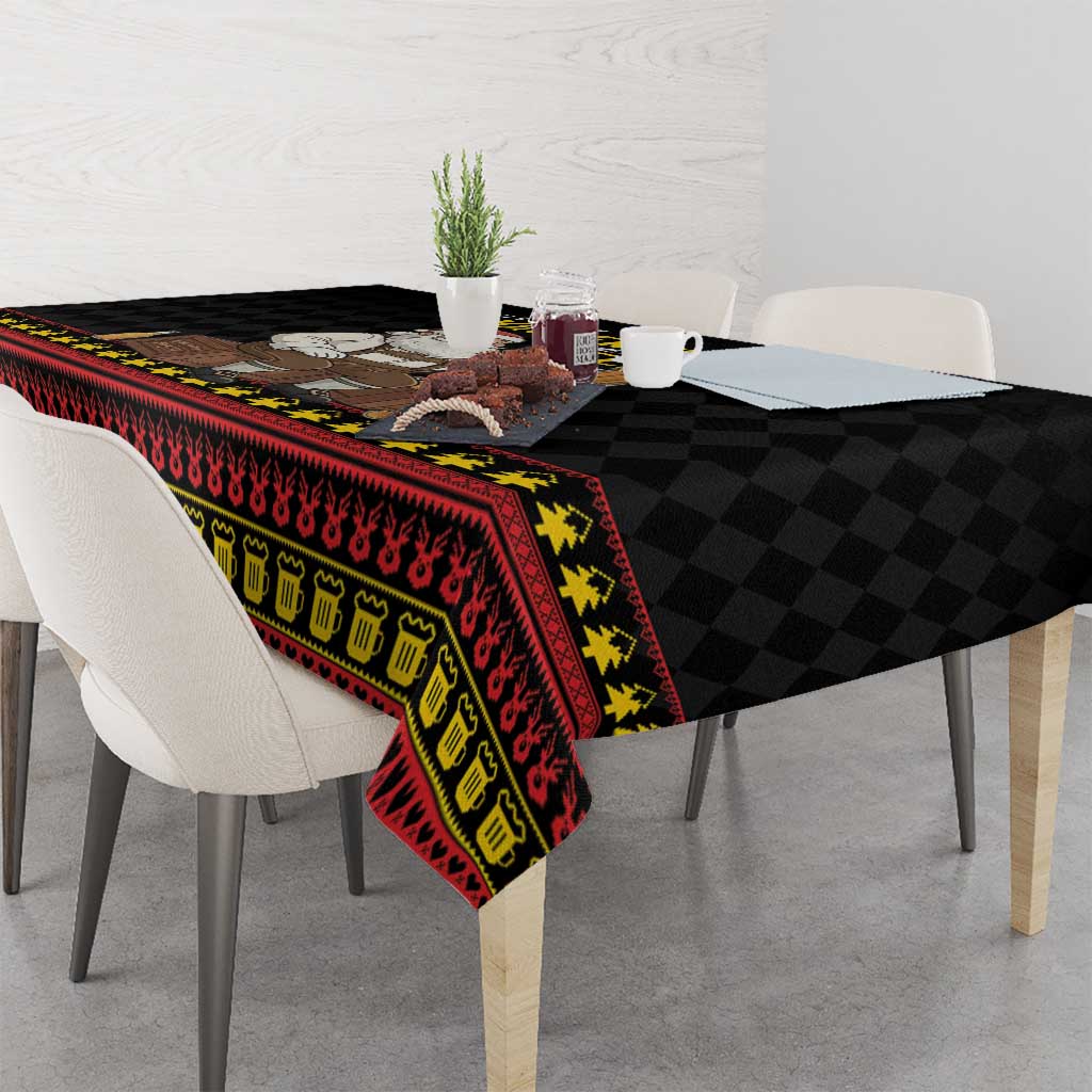 Funny Santa Claus Tablecloth It's The Most Wonderful Time For A Beer - Wonder Print Shop
