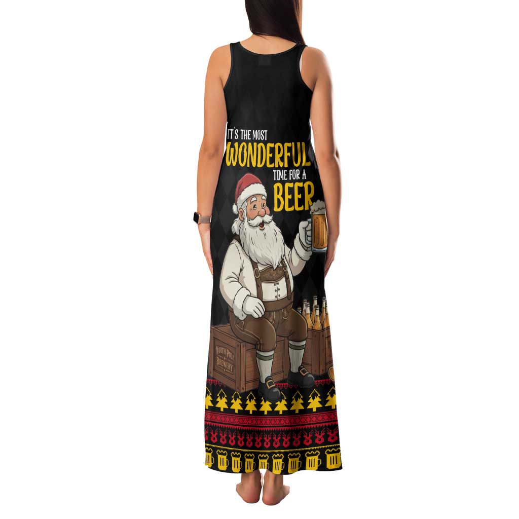 Funny Santa Claus Tank Maxi Dress It's The Most Wonderful Time For A Beer - Wonder Print Shop