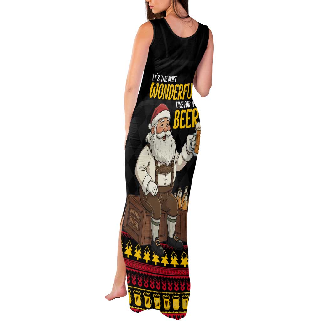 Funny Santa Claus Tank Maxi Dress It's The Most Wonderful Time For A Beer - Wonder Print Shop