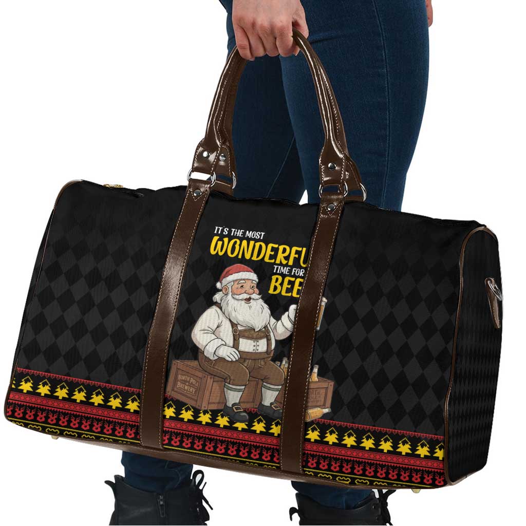 Funny Santa Claus Travel Bag It's The Most Wonderful Time For A Beer - Wonder Print Shop