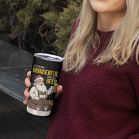 Funny Santa Claus Tumbler Cup It's The Most Wonderful Time For A Beer - Wonder Print Shop