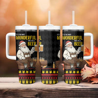Funny Santa Claus Tumbler With Handle It's The Most Wonderful Time For A Beer - Wonder Print Shop