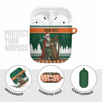 Ireland Christmas Personalized AirPods Case Daidi na Nollag With Irish Harp - Wonder Print Shop