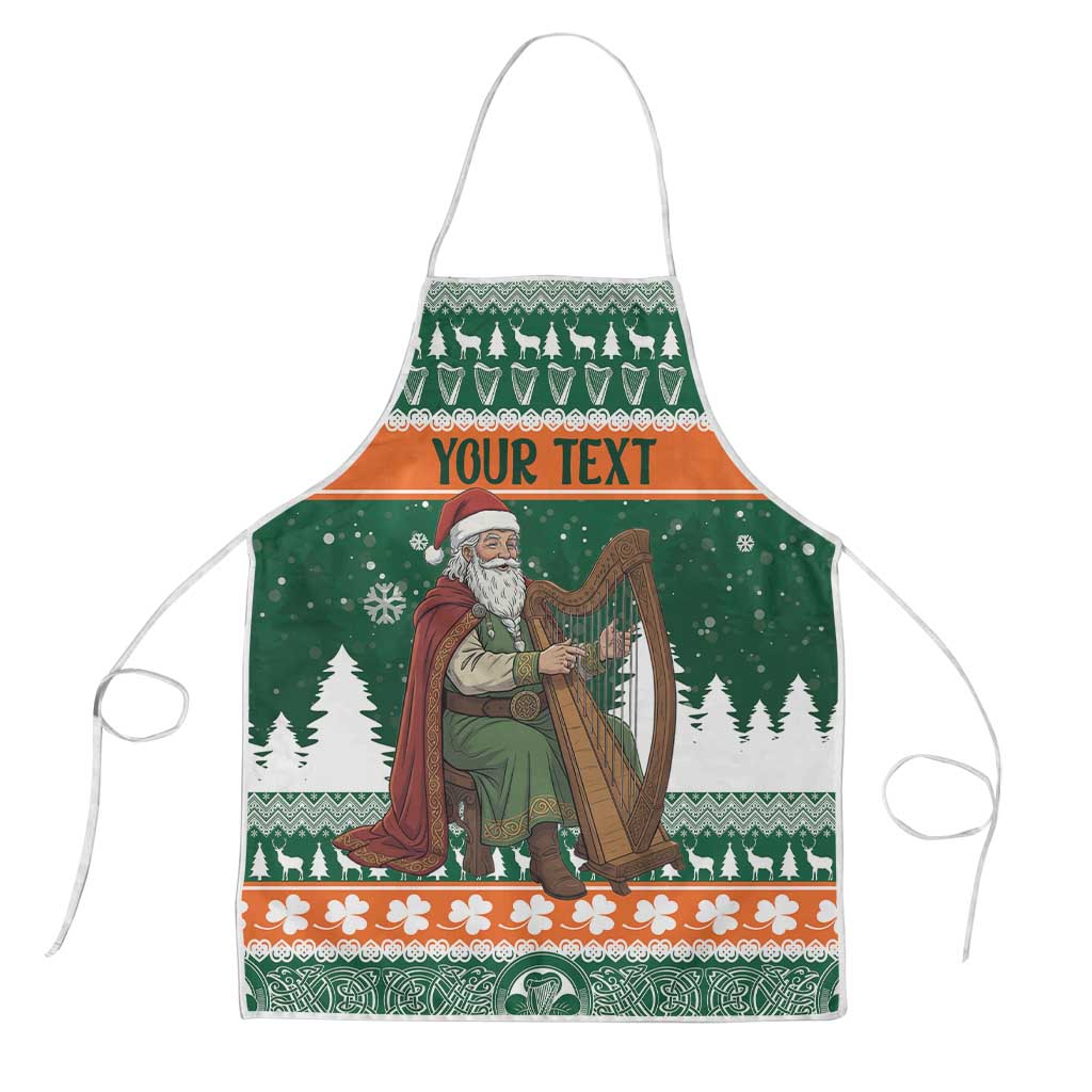Ireland Christmas Personalized Apron Daidi na Nollag With Irish Harp - Wonder Print Shop