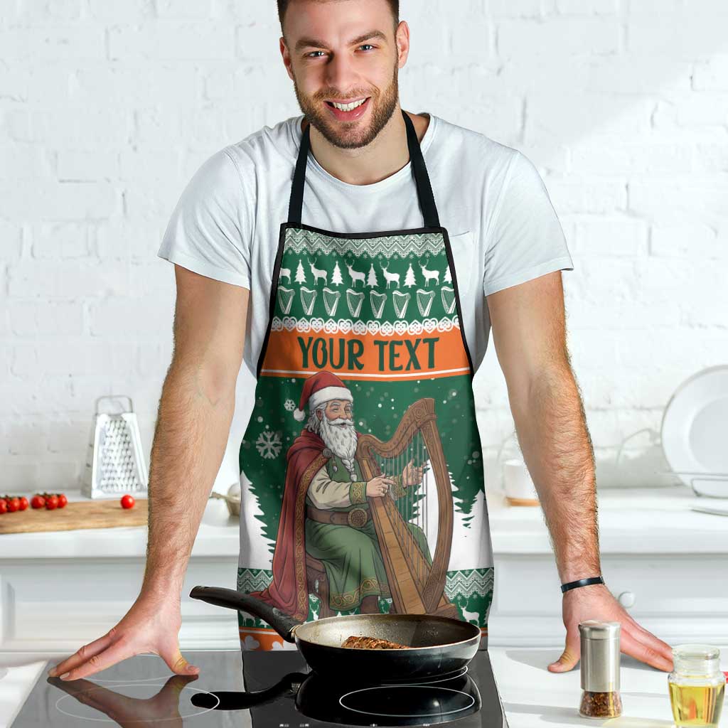 Ireland Christmas Personalized Apron Daidi na Nollag With Irish Harp - Wonder Print Shop