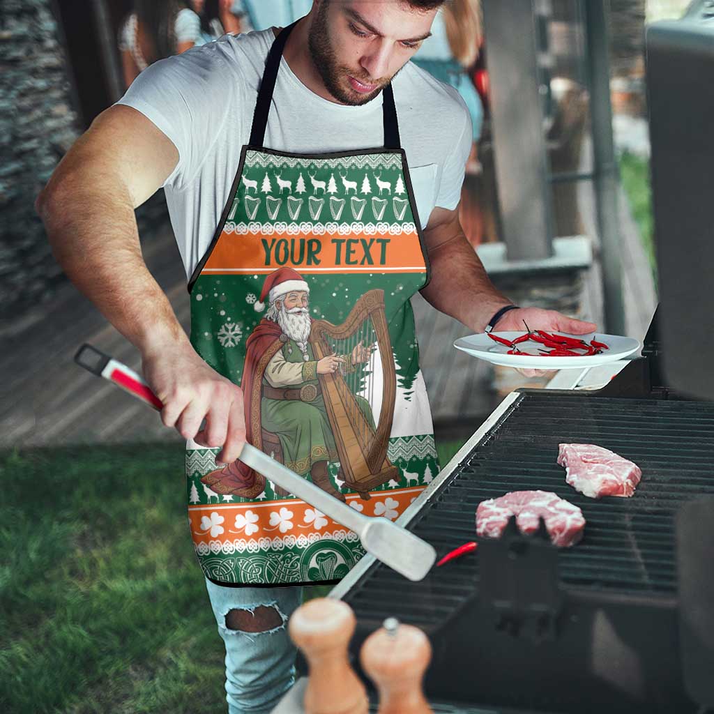 Ireland Christmas Personalized Apron Daidi na Nollag With Irish Harp - Wonder Print Shop