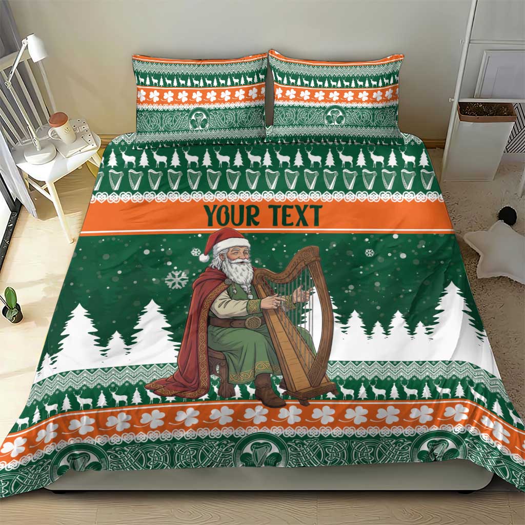 Ireland Christmas Personalized Bedding Set Daidi na Nollag With Irish Harp - Wonder Print Shop