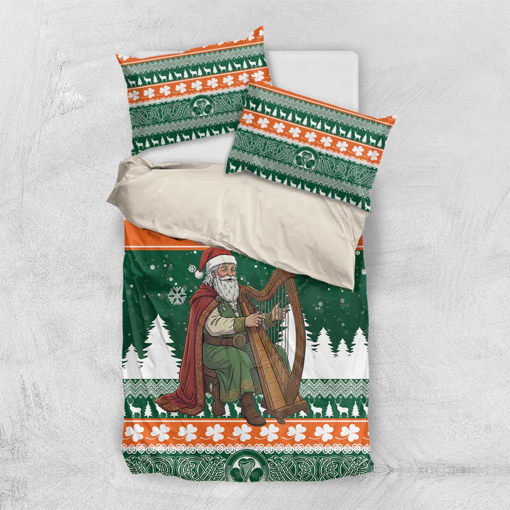Ireland Christmas Personalized Bedding Set Daidi na Nollag With Irish Harp - Wonder Print Shop