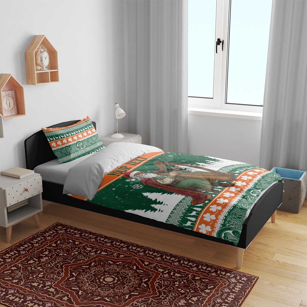 Ireland Christmas Personalized Bedding Set Daidi na Nollag With Irish Harp - Wonder Print Shop