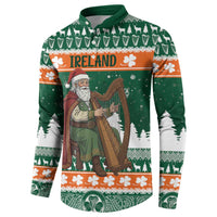 Ireland Christmas Personalized Button Sweatshirt Daidi na Nollag With Irish Harp - Wonder Print Shop