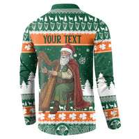 Ireland Christmas Personalized Button Sweatshirt Daidi na Nollag With Irish Harp - Wonder Print Shop