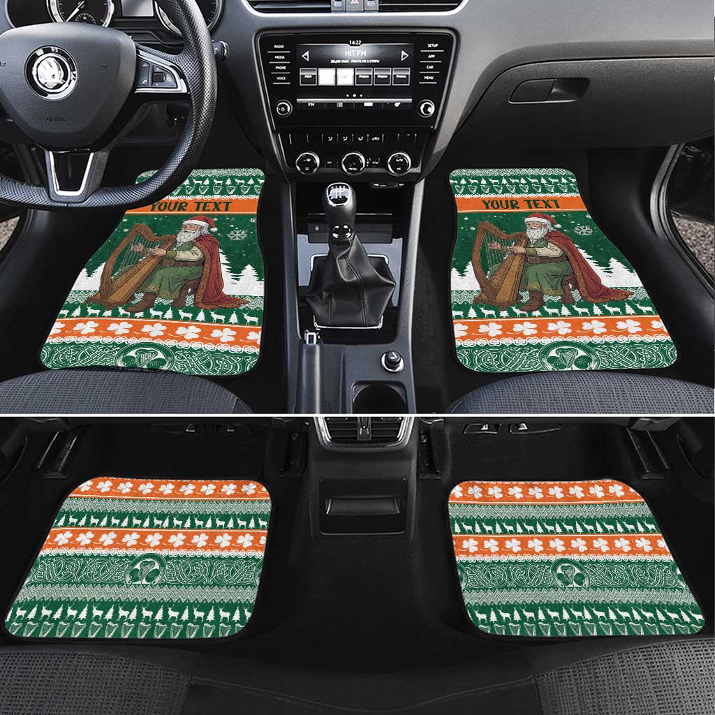 Ireland Christmas Personalized Car Mats Daidi na Nollag With Irish Harp - Wonder Print Shop