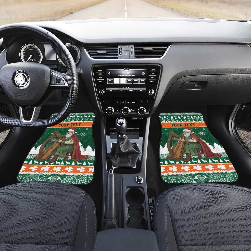Ireland Christmas Personalized Car Mats Daidi na Nollag With Irish Harp - Wonder Print Shop
