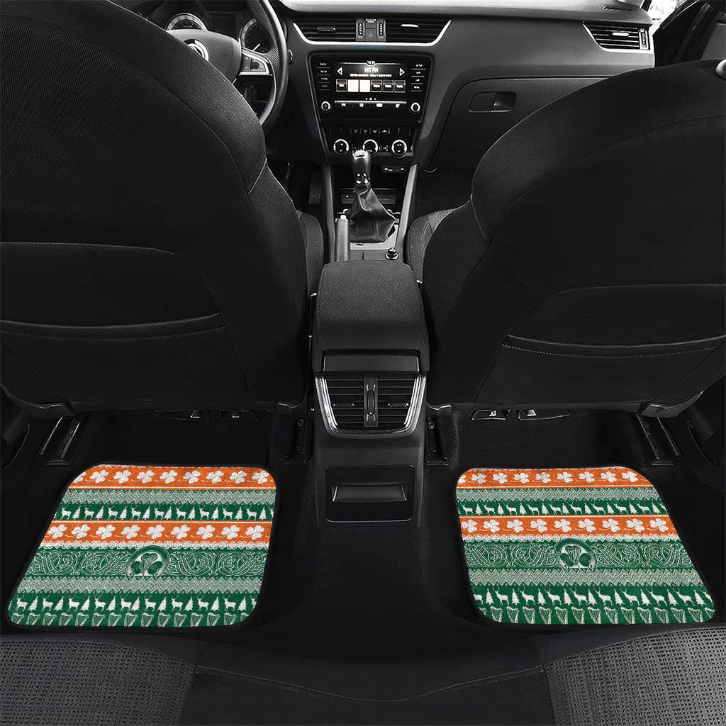 Ireland Christmas Personalized Car Mats Daidi na Nollag With Irish Harp - Wonder Print Shop