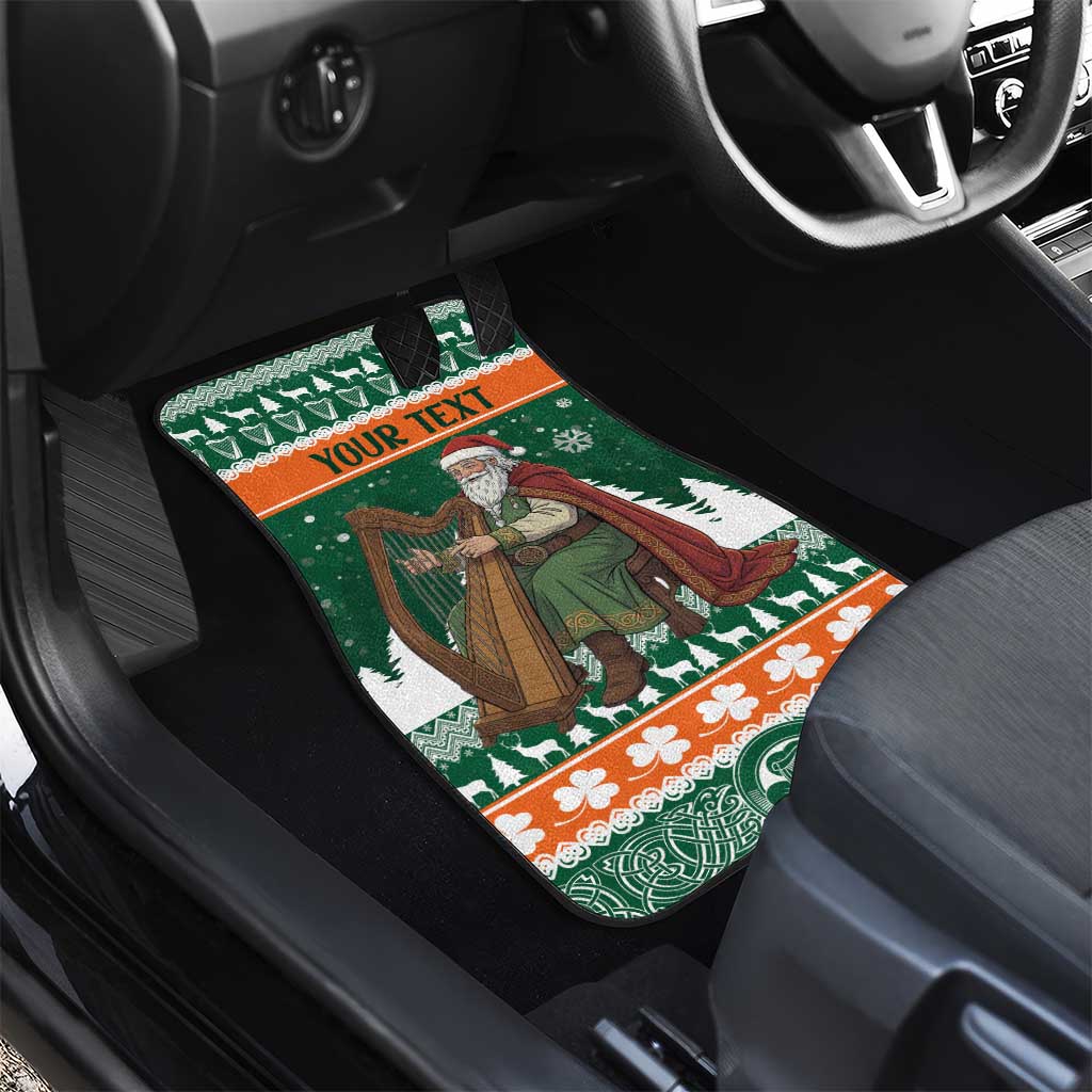 Ireland Christmas Personalized Car Mats Daidi na Nollag With Irish Harp - Wonder Print Shop