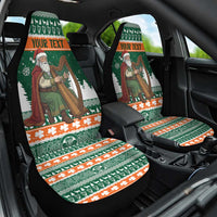 Ireland Christmas Personalized Car Seat Cover Daidi na Nollag With Irish Harp - Wonder Print Shop
