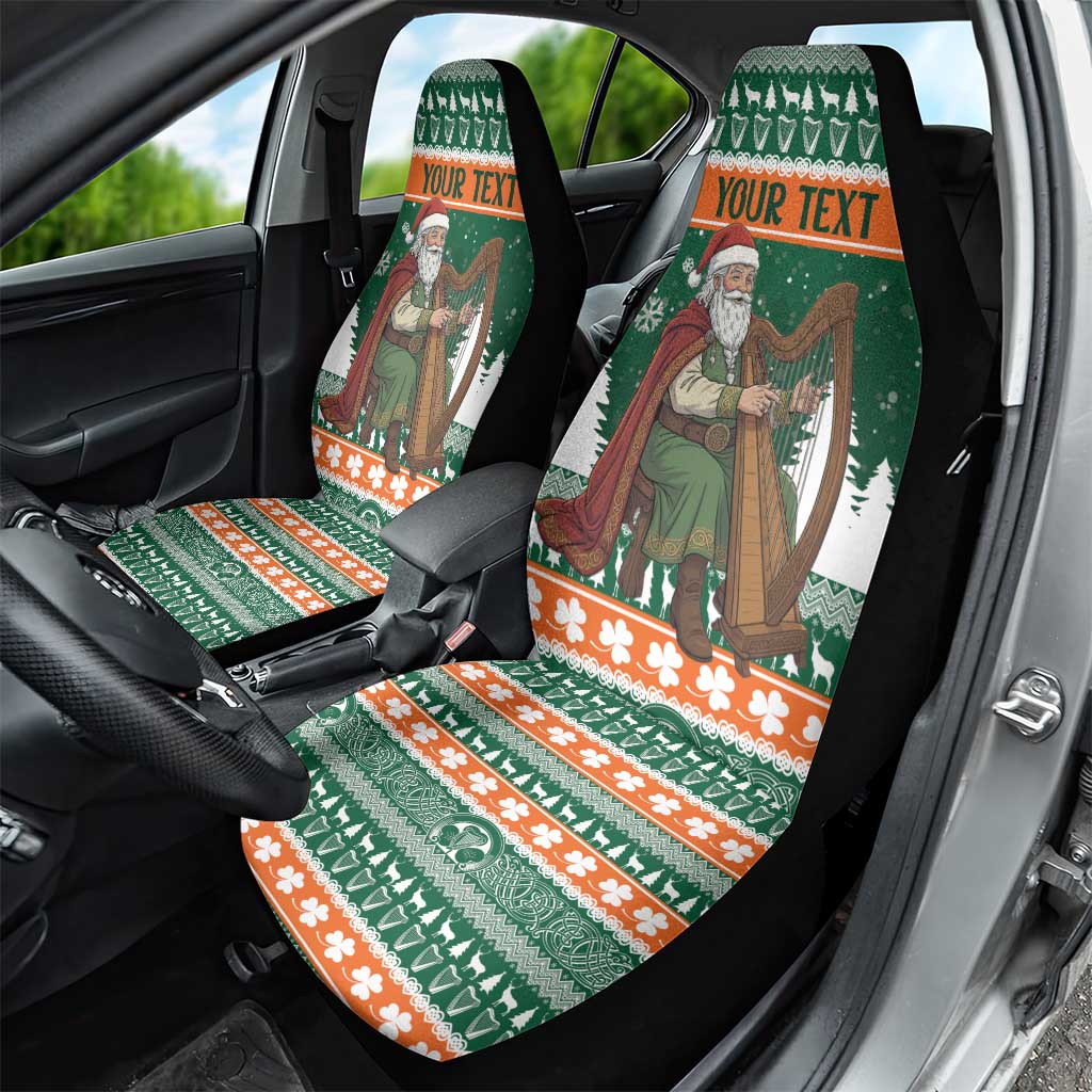 Ireland Christmas Personalized Car Seat Cover Daidi na Nollag With Irish Harp - Wonder Print Shop