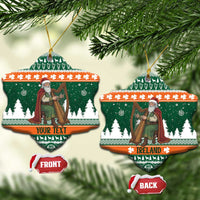 Ireland Christmas Personalized Ceramic Ornament Daidi na Nollag With Irish Harp - Wonder Print Shop