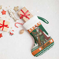 Ireland Christmas Personalized Christmas Stocking Daidi na Nollag With Irish Harp - Wonder Print Shop