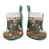 Ireland Christmas Personalized Christmas Stocking Daidi na Nollag With Irish Harp - Wonder Print Shop