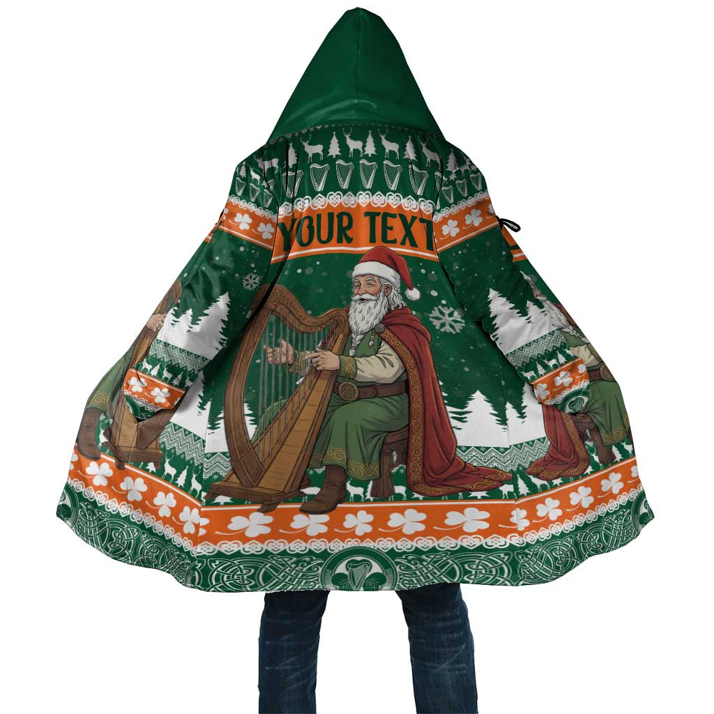 Ireland Christmas Personalized Cloak Daidi na Nollag With Irish Harp - Wonder Print Shop