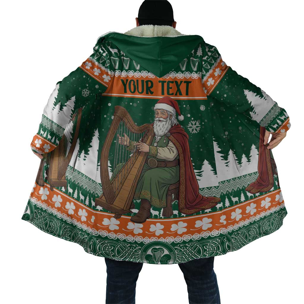 Ireland Christmas Personalized Cloak Daidi na Nollag With Irish Harp - Wonder Print Shop