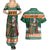 Ireland Christmas Personalized Couples Matching Summer Maxi Dress and Hawaiian Shirt Daidi na Nollag With Irish Harp - Wonder Print Shop