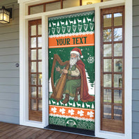 Ireland Christmas Personalized Door Cover Daidi na Nollag With Irish Harp - Wonder Print Shop