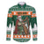 Ireland Christmas Personalized Family Matching Long Sleeve Bodycon Dress and Hawaiian Shirt Daidi na Nollag With Irish Harp - Wonder Print Shop