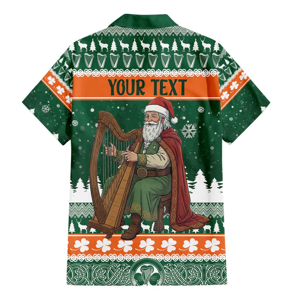 Ireland Christmas Personalized Family Matching Mermaid Dress and Hawaiian Shirt Daidi na Nollag With Irish Harp - Wonder Print Shop
