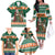 Ireland Christmas Personalized Family Matching Off The Shoulder Long Sleeve Dress and Hawaiian Shirt Daidi na Nollag With Irish Harp - Wonder Print Shop