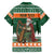 Ireland Christmas Personalized Family Matching Off The Shoulder Long Sleeve Dress and Hawaiian Shirt Daidi na Nollag With Irish Harp - Wonder Print Shop