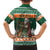 Ireland Christmas Personalized Family Matching Off Shoulder Maxi Dress and Hawaiian Shirt Daidi na Nollag With Irish Harp - Wonder Print Shop