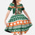 Ireland Christmas Personalized Family Matching Off Shoulder Maxi Dress and Hawaiian Shirt Daidi na Nollag With Irish Harp - Wonder Print Shop