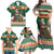 Ireland Christmas Personalized Family Matching Off Shoulder Maxi Dress and Hawaiian Shirt Daidi na Nollag With Irish Harp - Wonder Print Shop