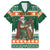 Ireland Christmas Personalized Family Matching Off Shoulder Maxi Dress and Hawaiian Shirt Daidi na Nollag With Irish Harp - Wonder Print Shop