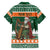 Ireland Christmas Personalized Family Matching Off Shoulder Maxi Dress and Hawaiian Shirt Daidi na Nollag With Irish Harp - Wonder Print Shop