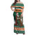Ireland Christmas Personalized Family Matching Off Shoulder Maxi Dress and Hawaiian Shirt Daidi na Nollag With Irish Harp - Wonder Print Shop