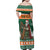 Ireland Christmas Personalized Family Matching Off Shoulder Maxi Dress and Hawaiian Shirt Daidi na Nollag With Irish Harp - Wonder Print Shop