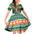 Ireland Christmas Personalized Family Matching Off Shoulder Short Dress and Hawaiian Shirt Daidi na Nollag With Irish Harp - Wonder Print Shop