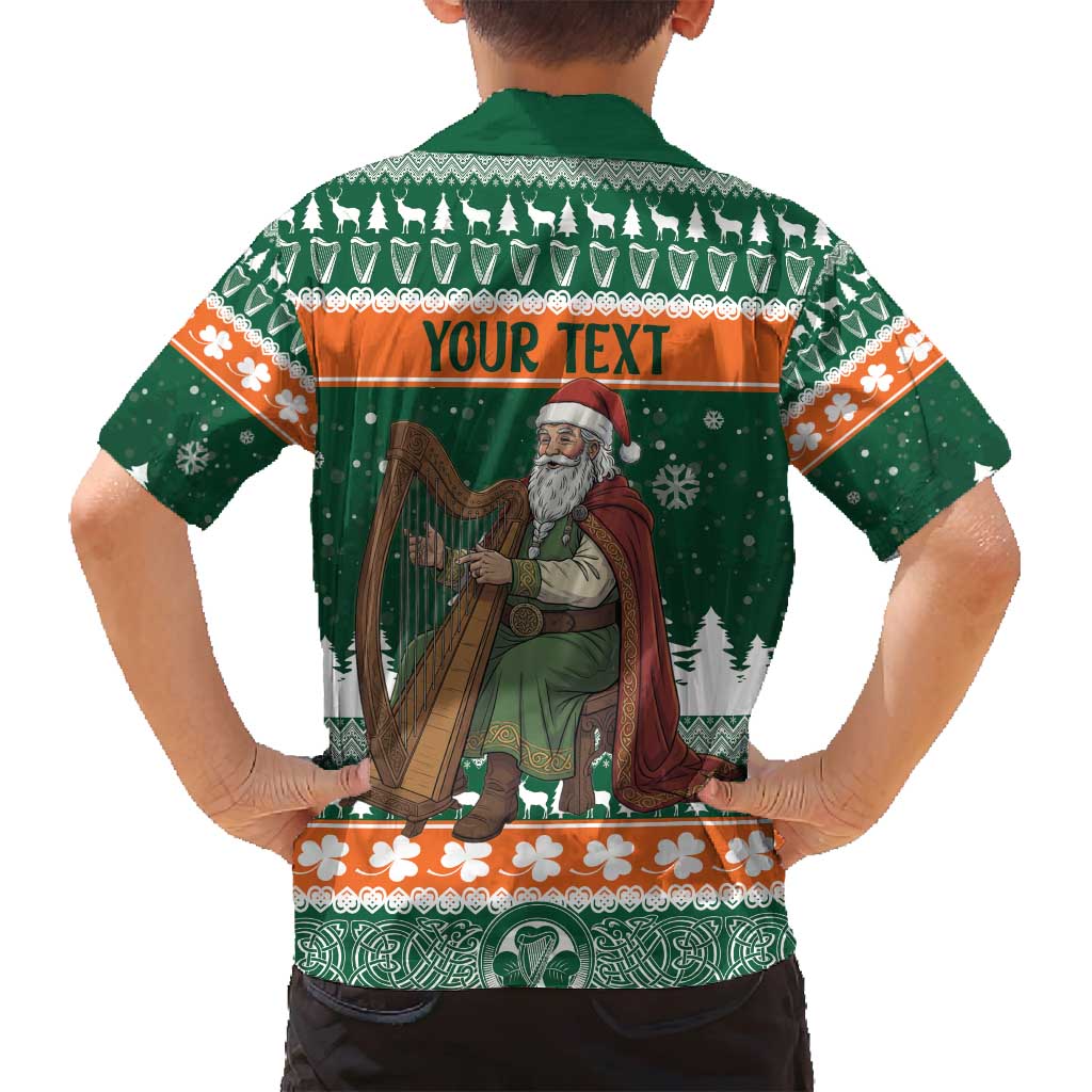 Ireland Christmas Personalized Family Matching Puletasi and Hawaiian Shirt Daidi na Nollag With Irish Harp - Wonder Print Shop