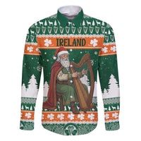 Ireland Christmas Personalized Family Matching Puletasi and Hawaiian Shirt Daidi na Nollag With Irish Harp - Wonder Print Shop