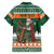 Ireland Christmas Personalized Family Matching Short Sleeve Bodycon Dress and Hawaiian Shirt Daidi na Nollag With Irish Harp - Wonder Print Shop
