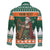 Ireland Christmas Personalized Family Matching Short Sleeve Bodycon Dress and Hawaiian Shirt Daidi na Nollag With Irish Harp - Wonder Print Shop