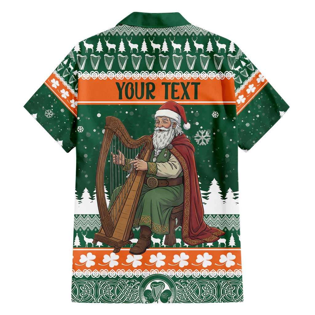 Ireland Christmas Personalized Family Matching Summer Maxi Dress and Hawaiian Shirt Daidi na Nollag With Irish Harp - Wonder Print Shop