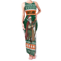 Ireland Christmas Personalized Family Matching Tank Maxi Dress and Hawaiian Shirt Daidi na Nollag With Irish Harp - Wonder Print Shop